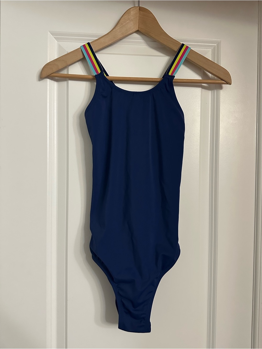 Kanu Surf Navy One-Piece Swimsuit with Rainbow Straps
